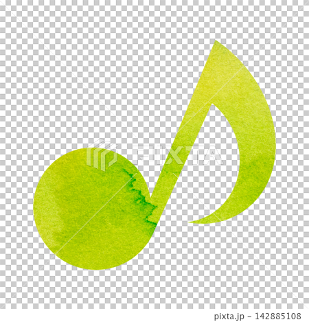Beautiful watercolor illustration of an eighth note image Beautiful watercolor illustration of an eighth note image 142885108
