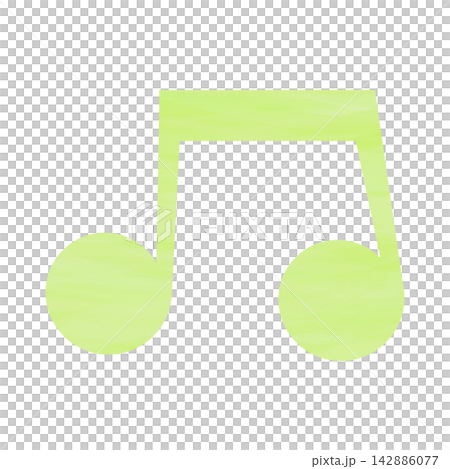An illustration of a musical note icon with a beautiful watercolor pattern. An illustration of a musical note icon with a beautiful watercolor pattern. 142886077