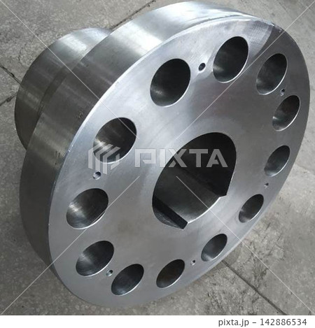 Steel half-coupling. In the workshop. Finished Products Steel half-coupling. In the workshop. Finished Products 142886534