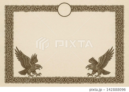Certificate dan grade diplom karate. Old vintage paper, with frame texture background art design. Certificate dan grade diplom karate. Old vintage paper, with frame texture background art design. 142888096