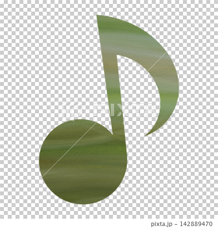 Beautiful watercolor illustration of an eighth note image Beautiful watercolor illustration of an eighth note image 142889470