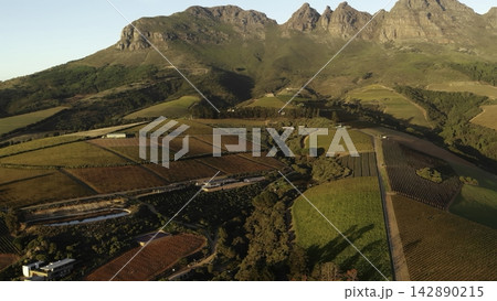 Unmanned Aerial Perspective Highlighting Flowing Stream Amid Expansive Natural Wilderness Landscapes. Media Unmanned Aerial Perspective Highlighting Flowing Stream Amid Expansive Natural Wilderness Landscapes. Media 142890215