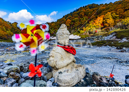 青森県 恐山の秋景色 青森県 恐山の秋景色 142890426