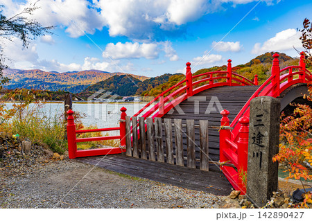 青森県 恐山の秋景色 青森県 恐山の秋景色 142890427