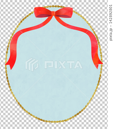 Red ribbon frame Red ribbon frame 142892801