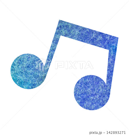 綺麗な水彩模様の音符のアイコンのイメージのイラスト 綺麗な水彩模様の音符のアイコンのイメージのイラスト 142893271
