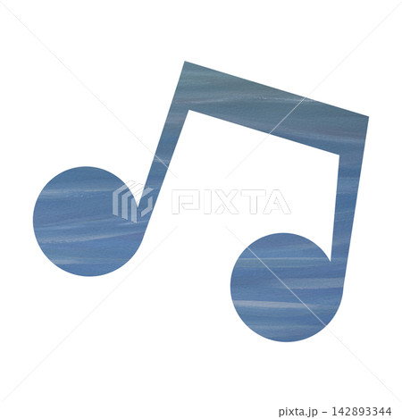 綺麗な水彩模様の音符のアイコンのイメージのイラスト 綺麗な水彩模様の音符のアイコンのイメージのイラスト 142893344