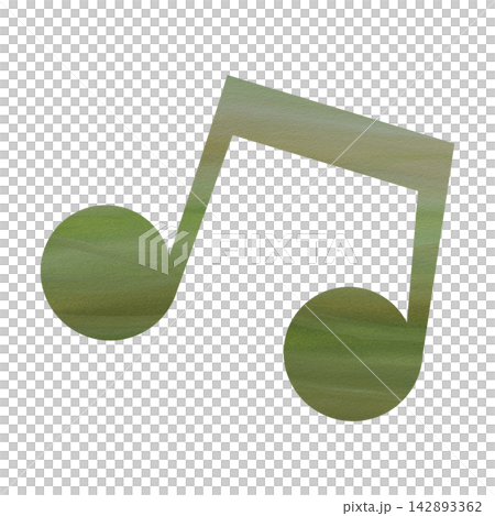 An illustration of a musical note icon with a beautiful watercolor pattern. An illustration of a musical note icon with a beautiful watercolor pattern. 142893362