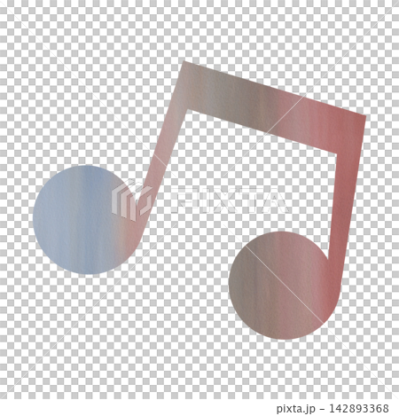 An illustration of a musical note icon with a beautiful watercolor pattern. An illustration of a musical note icon with a beautiful watercolor pattern. 142893368