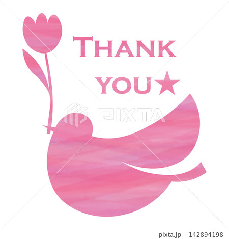 綺麗な水彩模様のThank youのアイコンのイメージのイラスト 綺麗な水彩模様のThank youのアイコンのイメージのイラスト 142894198