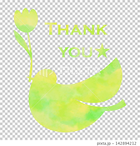 Beautiful watercolor pattern of thank you icon image illustration Beautiful watercolor pattern of thank you icon image illustration 142894212