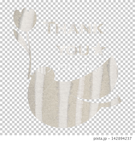 綺麗な水彩模様のThank youのアイコンのイメージのイラスト 綺麗な水彩模様のThank youのアイコンのイメージのイラスト 142894237