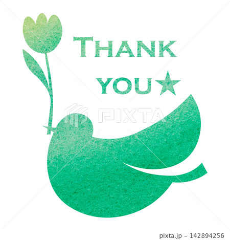 綺麗な水彩模様のThank youのアイコンのイメージのイラスト 綺麗な水彩模様のThank youのアイコンのイメージのイラスト 142894256