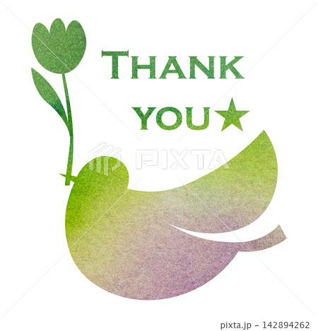 綺麗な水彩模様のThank youのアイコンのイメージのイラスト 綺麗な水彩模様のThank youのアイコンのイメージのイラスト 142894262