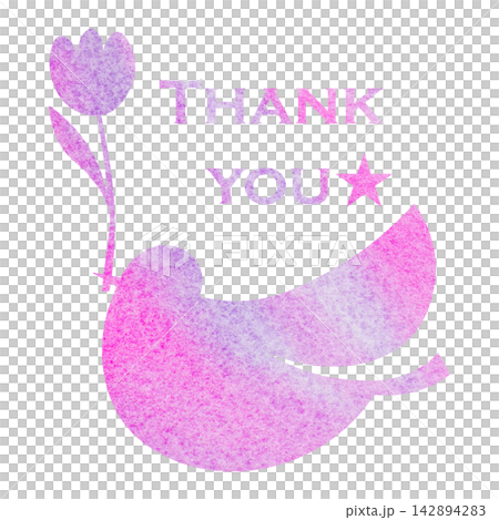 Beautiful watercolor pattern of thank you icon image illustration Beautiful watercolor pattern of thank you icon image illustration 142894283