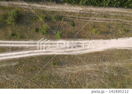 country road, view from above, aerial view country road, view from above, aerial view 142895212