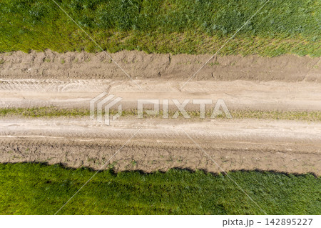 country road, view from above, aerial view country road, view from above, aerial view 142895227