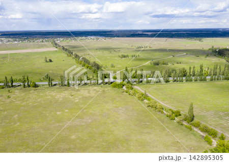 agricultural field, view from above 142895305