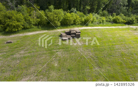 agricultural field, view from above agricultural field, view from above 142895326
