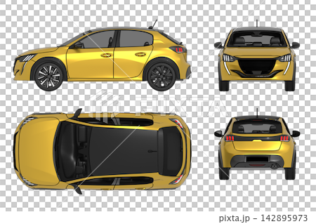 car isolated on transparent background, 3d illustration, cg render car isolated on transparent background, 3d illustration, cg render 142895973
