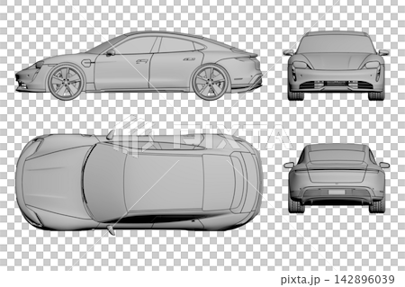 car isolated on transparent background, 3d illustration, cg render car isolated on transparent background, 3d illustration, cg render 142896039