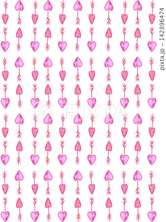 Hand drawn watercolor St. Valentine pink and red arrows poster. Illustration isolated on white background. Can be used for invitation, postcard scrapbook and other printed products Hand drawn watercolor St. Valentine pink and red arrows poster. Illustration isolated on white background. Can be used for invitation, postcard scrapbook and other printed products 142896474
