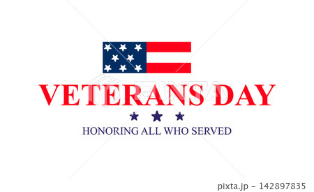 Veterans Day Honoring All Who Served Background 142897835