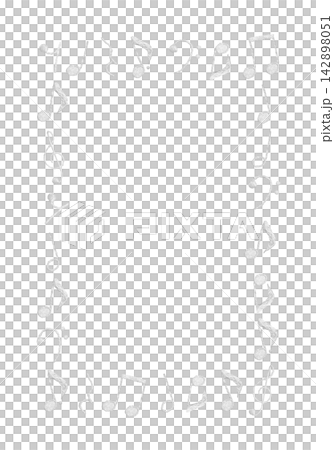 [Vertical Musical Note Frame] Hand-Embroidered Illustration Material 142898051