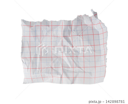 Checkered paper notebook background Checkered paper notebook background 142898781