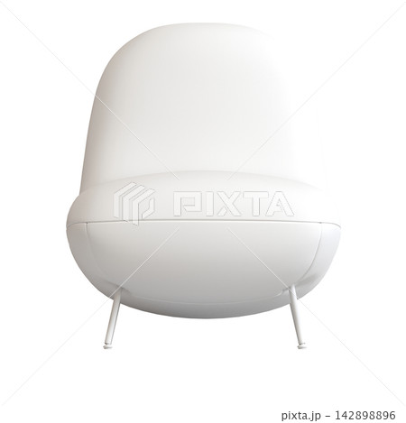 armchair isolate on a transparent background, comfortable furniture for home interior, 3D illustration, cg render 142898896