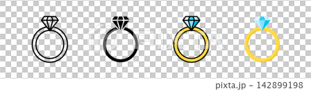 Diamond ring icon, engagement ring, jewelry Diamond ring icon, engagement ring, jewelry 142899198