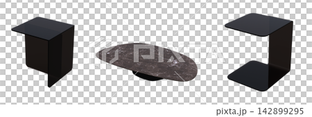 table isolated on transparent background, 3D illustration, cg render, set table isolated on transparent background, 3D illustration, cg render, set 142899295