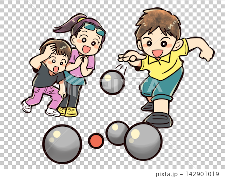 Children playing pétanque Children playing pétanque 142901019