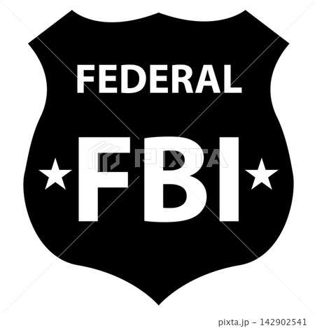 FBI Badge. FBI agent id. Policeman badge. flat style. FBI Badge. FBI agent id. Policeman badge. flat style. 142902541