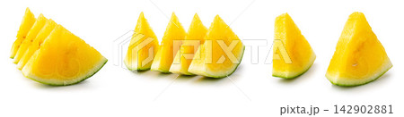 fresh Yellow Flesh Watermelon Fruit With Sweet Juicy Texture 142902881