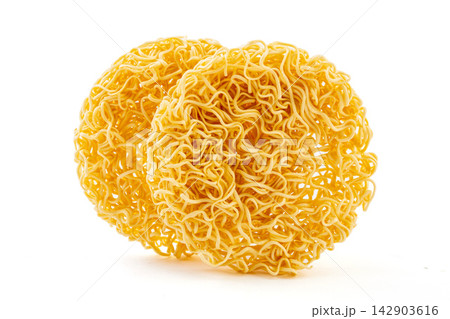 dried Yellow Egg Instant Noodle Cakes Non Fried dried Yellow Egg Instant Noodle Cakes Non Fried 142903616