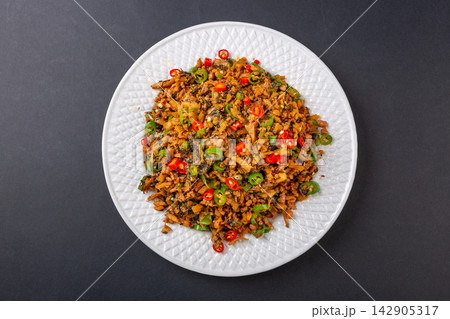 stir-Fried Pickled Mustard Greens with Minced Pork, Grandma Style Dish stir-Fried Pickled Mustard Greens with Minced Pork, Grandma Style Dish 142905317