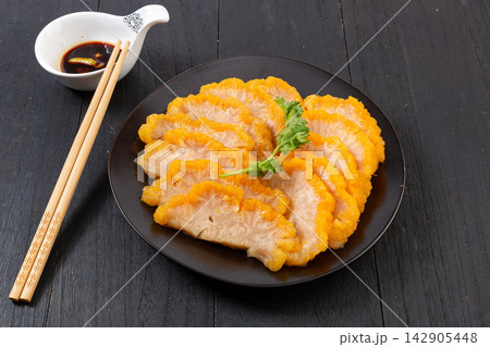 fresh Snow Fungus Sashimi Style, Asian Cold Delicacy 142905448