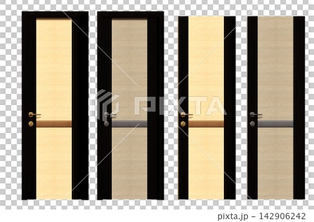 interior doors isolate on a transparent background, interior furniture, 3D illustration, cg render interior doors isolate on a transparent background, interior furniture, 3D illustration, cg render 142906242
