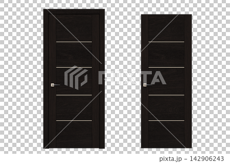 interior doors isolate on a transparent background, interior furniture, 3D illustration, cg render interior doors isolate on a transparent background, interior furniture, 3D illustration, cg render 142906243