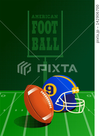 Dynamic Football Field and Equipment Vector Design Dynamic Football Field and Equipment Vector Design 142906700