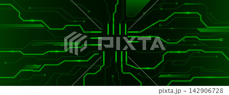 Green circuit board tech pattern with frame Green circuit board tech pattern with frame 142906728