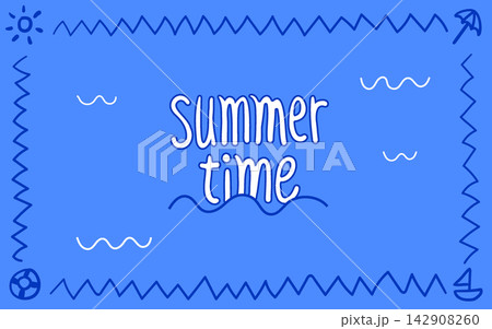Summer Time Hand Drawn Calligraphy Lettering 142908260