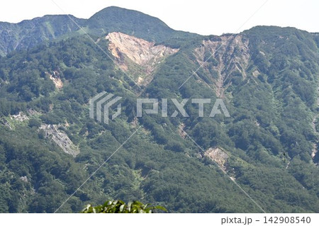 立山カルデラの全景 鳶山の大崩壊 六九谷展望台 立山カルデラの全景 鳶山の大崩壊 六九谷展望台 142908540