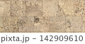 Travertine stone wall tiles pattern background 142909610