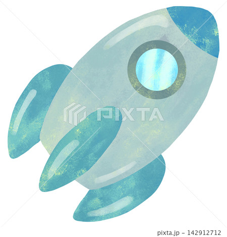 シンプルでかわいいロケットのイラスト シンプルでかわいいロケットのイラスト 142912712