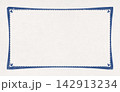 Rectangle with inner serrated blue border and corner ornaments 142913234