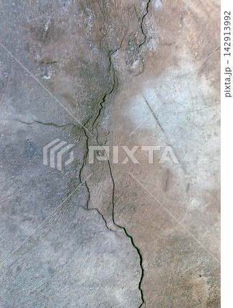 Weathered Concrete Surface with Vertical Structural Crack Weathered Concrete Surface with Vertical Structural Crack 142913992