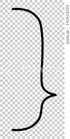 右下に吹き出し口が付いた、補足するときのシンプルな縦長の吹き出し 右下に吹き出し口が付いた、補足するときのシンプルな縦長の吹き出し 142914203