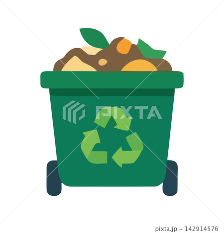 Clean vector illustration of a recycling logo, symbolizing ecological care and sustainability. Clean vector illustration of a recycling logo, symbolizing ecological care and sustainability. 142914576